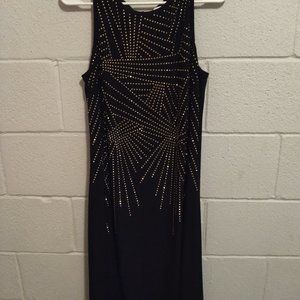 Calvin Klein Black dress with metalic embelisments